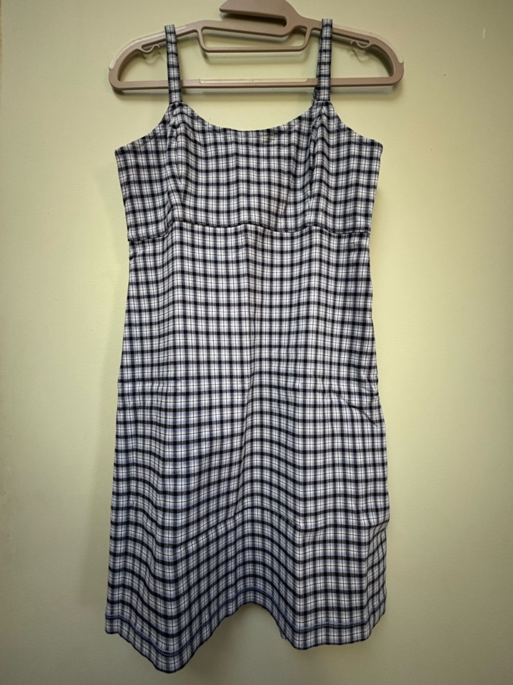 Y2K Hollister Black and White Plaid Slip Dress sz M